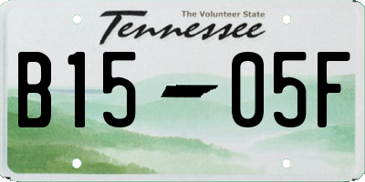 TN license plate B1505F