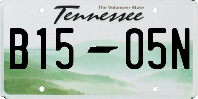 TN license plate B1505N