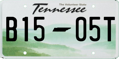 TN license plate B1505T