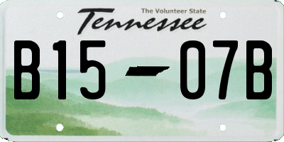 TN license plate B1507B