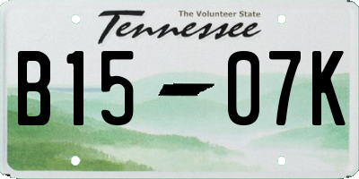 TN license plate B1507K