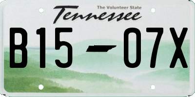 TN license plate B1507X