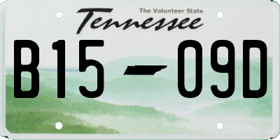 TN license plate B1509D