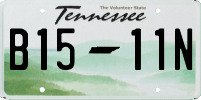 TN license plate B1511N