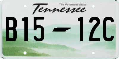 TN license plate B1512C