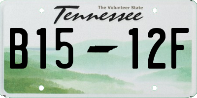 TN license plate B1512F