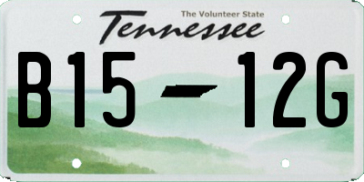 TN license plate B1512G