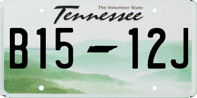 TN license plate B1512J