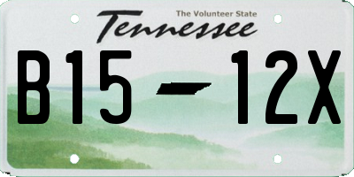 TN license plate B1512X