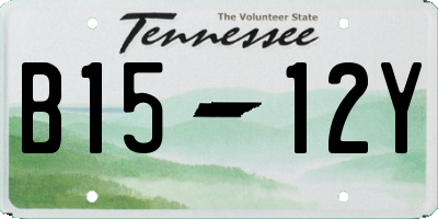 TN license plate B1512Y