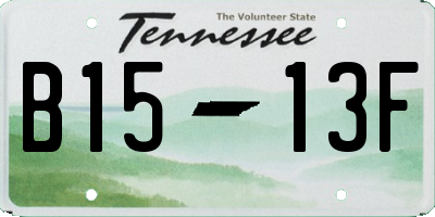 TN license plate B1513F