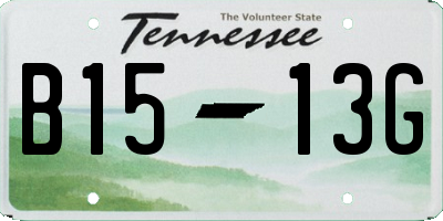 TN license plate B1513G