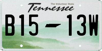 TN license plate B1513W