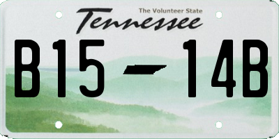 TN license plate B1514B