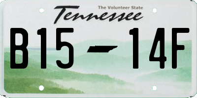 TN license plate B1514F