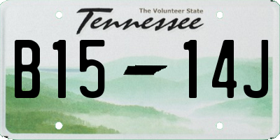 TN license plate B1514J