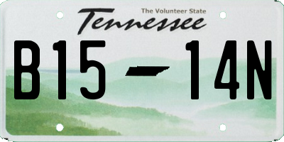 TN license plate B1514N