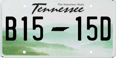 TN license plate B1515D