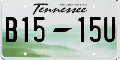 TN license plate B1515U