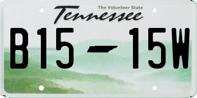 TN license plate B1515W