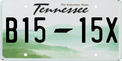TN license plate B1515X