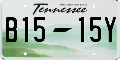 TN license plate B1515Y