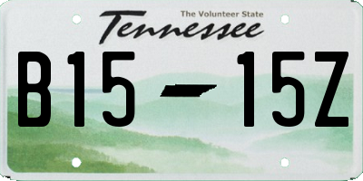 TN license plate B1515Z