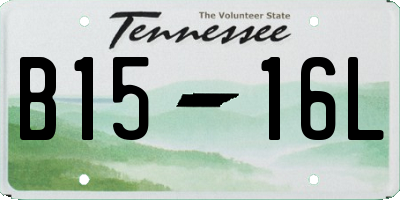 TN license plate B1516L