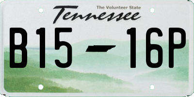 TN license plate B1516P