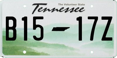 TN license plate B1517Z