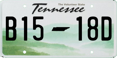 TN license plate B1518D