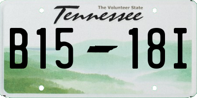 TN license plate B1518I