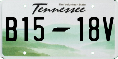 TN license plate B1518V