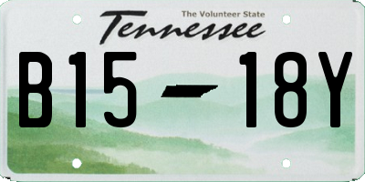 TN license plate B1518Y