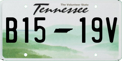 TN license plate B1519V