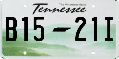 TN license plate B1521I