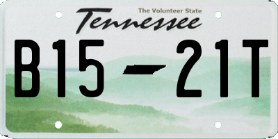 TN license plate B1521T