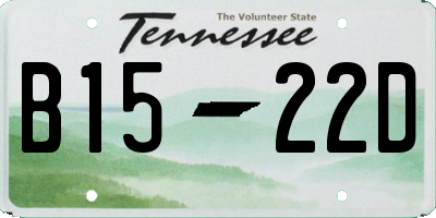 TN license plate B1522D