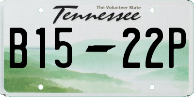 TN license plate B1522P