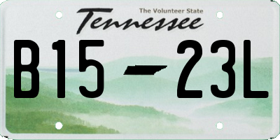 TN license plate B1523L