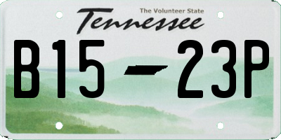 TN license plate B1523P