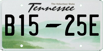 TN license plate B1525E