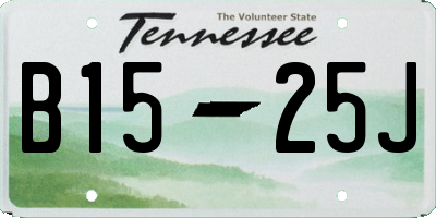 TN license plate B1525J