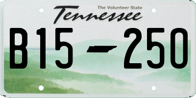 TN license plate B1525O