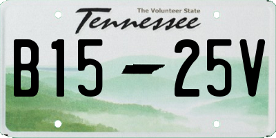 TN license plate B1525V