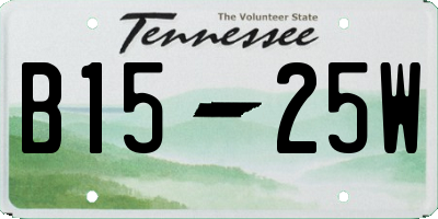 TN license plate B1525W