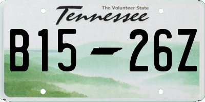 TN license plate B1526Z