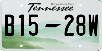 TN license plate B1528W