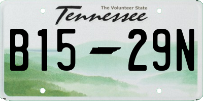 TN license plate B1529N