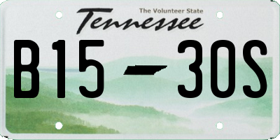 TN license plate B1530S